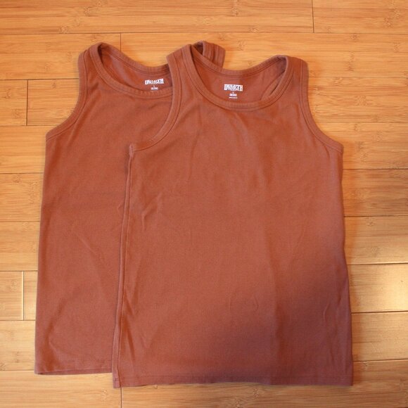 TWO of Duluth Women's No-Yank Rib Racerback Shelf Bra Tanks twin pack - Picture 3 of 6